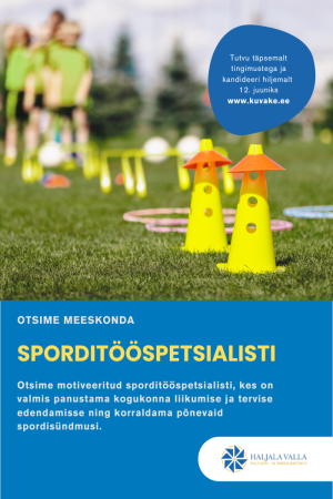 Liitu meiega! Otsime sporditööspetsialisti
