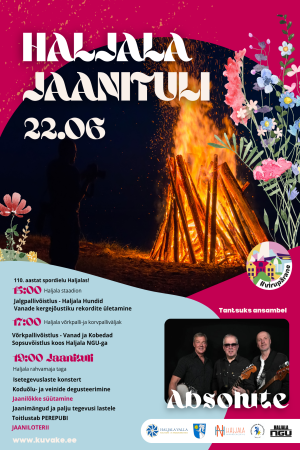 Haljala jaanituli koos ansambliga Absolute. 22. juunil kell 19:00