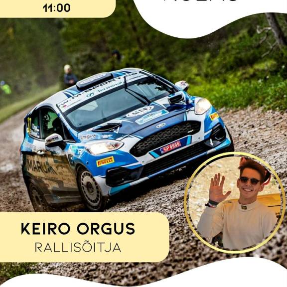 Sportlane külas: rallisõitja Keiro Orgus 19. aprillil kell 11:00 Haljala spordihoone ees